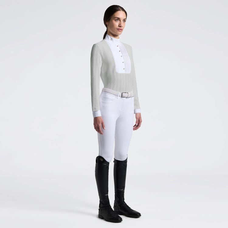 Women's Long Sleeve Riding Shirt in Jersey | Cavalleria Toscana