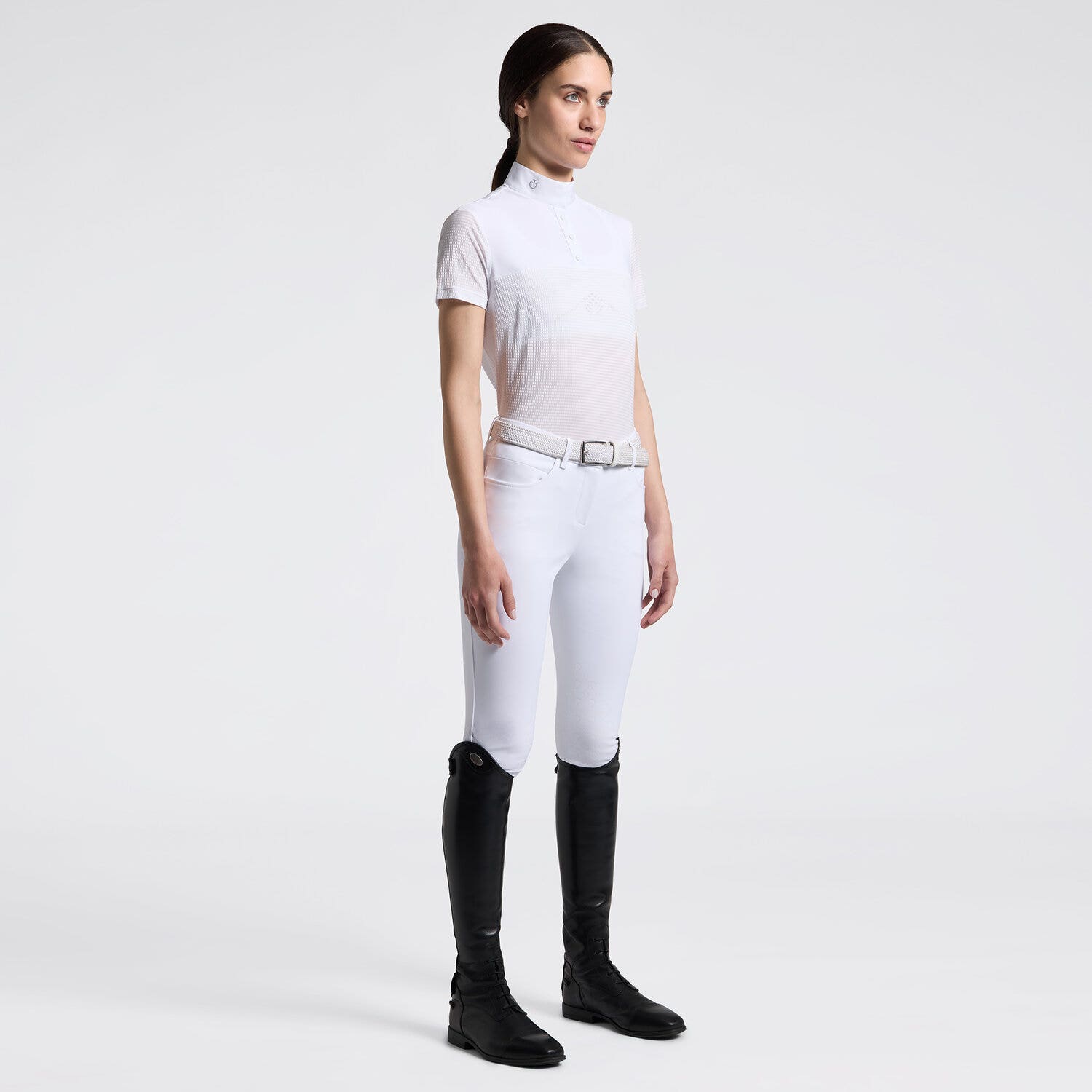 Women's Short Sleeve Riding Shirt in Jersey | Cavalleria Toscana