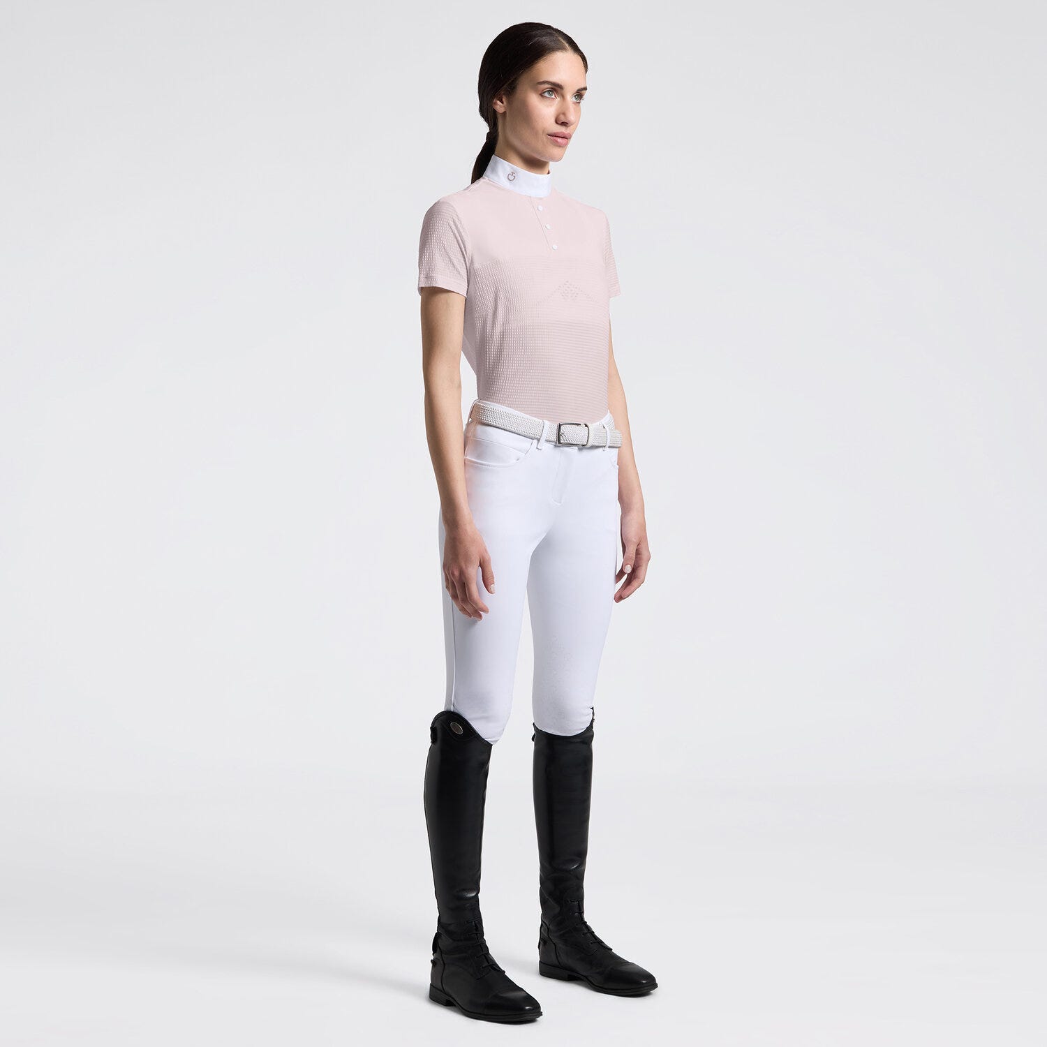 Women's Short Sleeve Riding Shirt in Jersey | Cavalleria Toscana