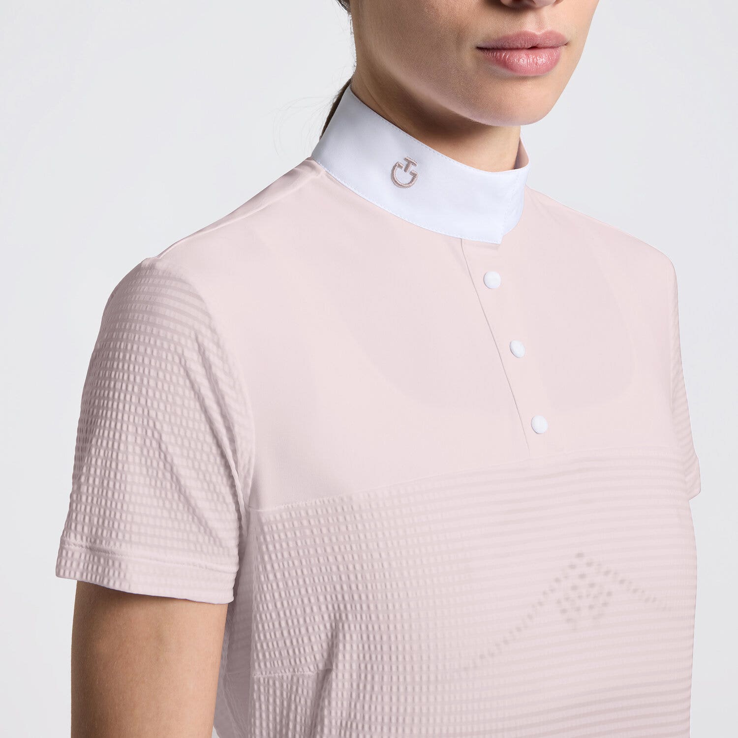 Cavalleria Toscana Women's Short Sleeve Riding Shirt in Jersey | Cavalleria Toscana VIOLET ICE-2