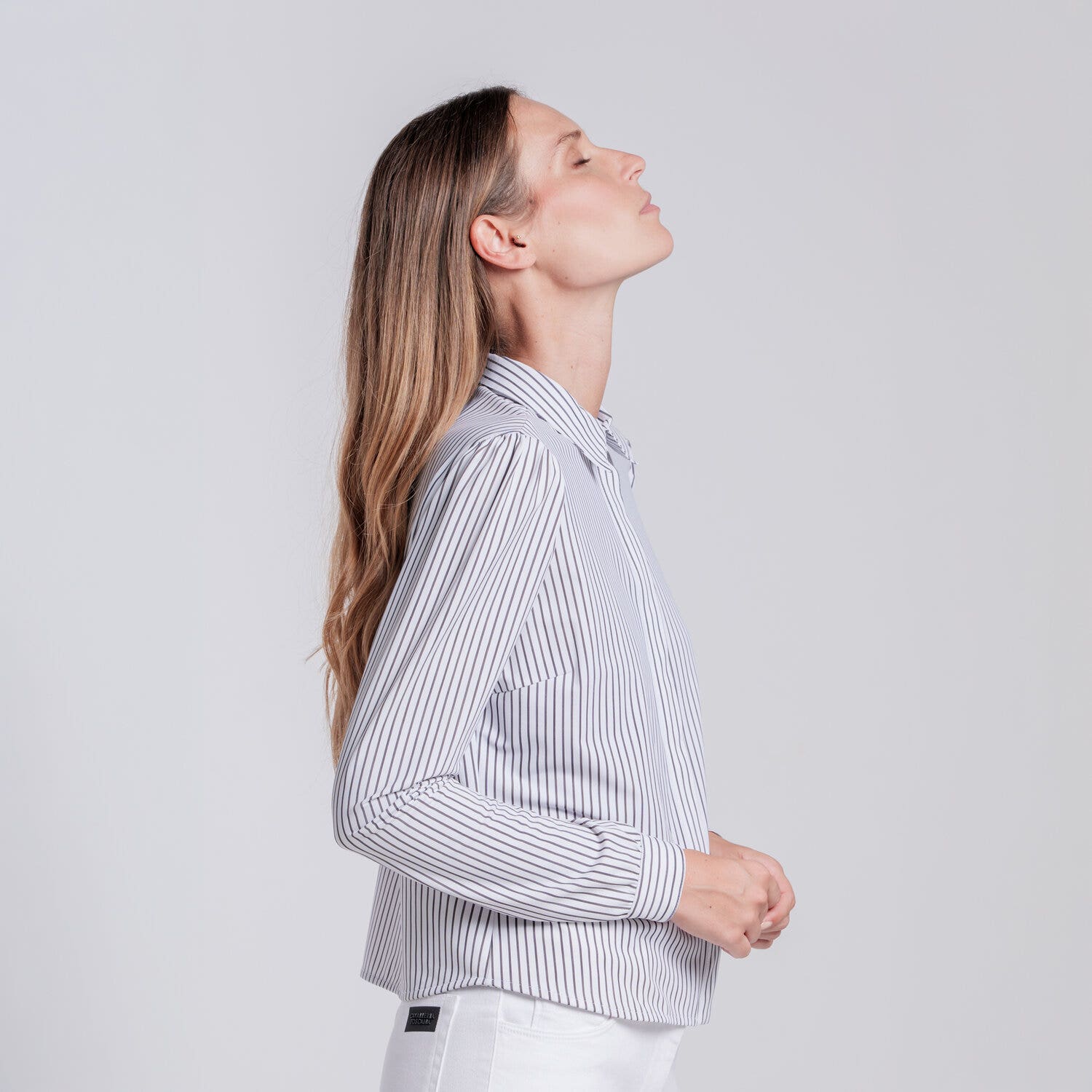 Cavalleria Toscana CAMICIA LIFESTYLE DA DONNA WHITE/BLACK LINE-2