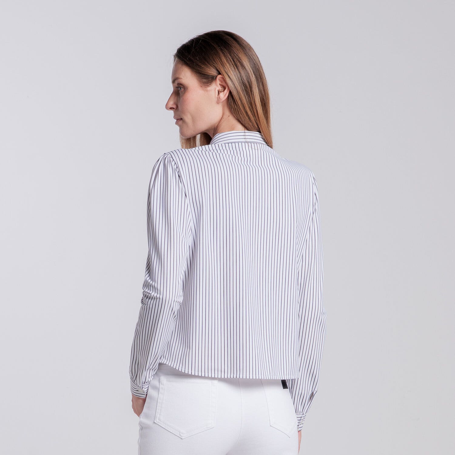 Cavalleria Toscana CAMICIA LIFESTYLE DA DONNA WHITE/BLACK LINE-3