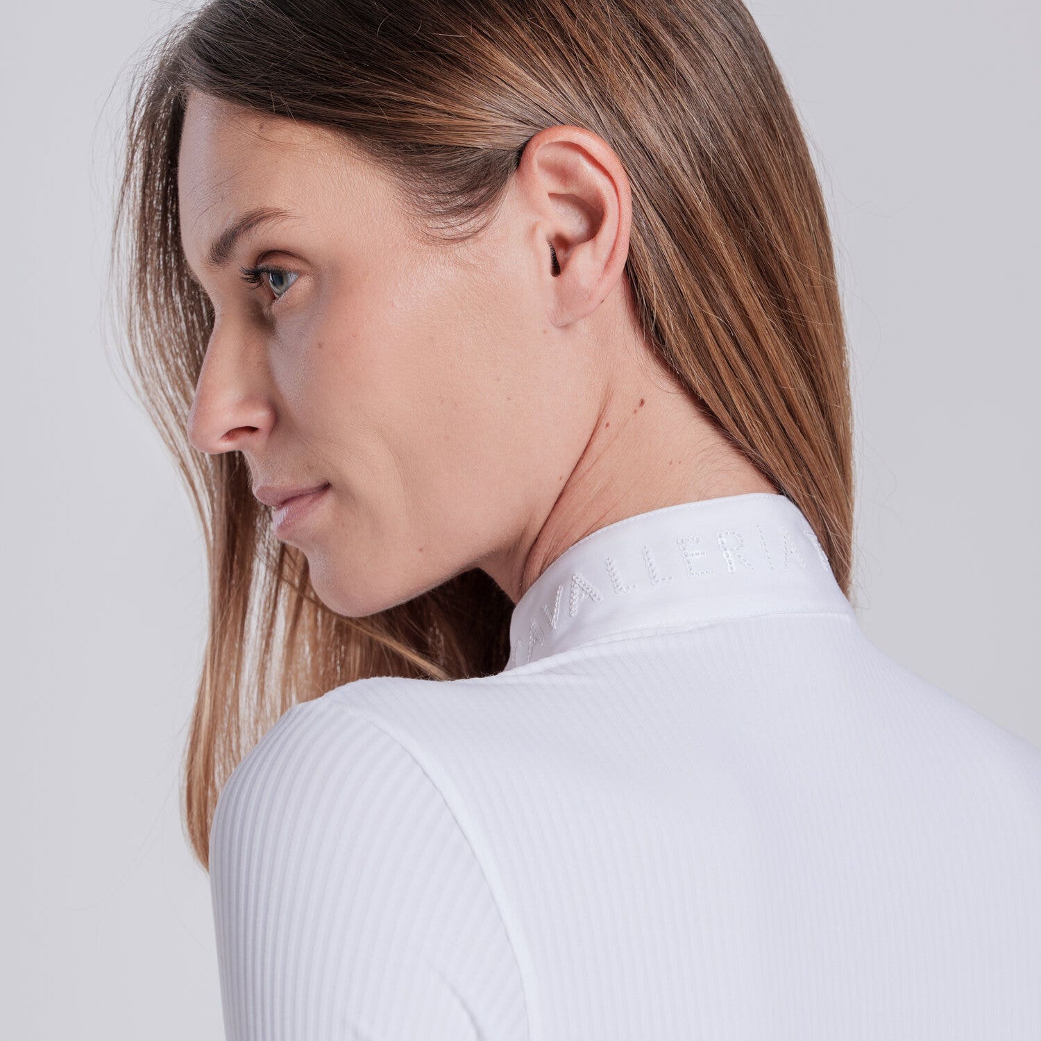 Cavalleria Toscana CAMICIA DA CONCORSO CON INSERTI DA DONNA WHITE/KNIT-3