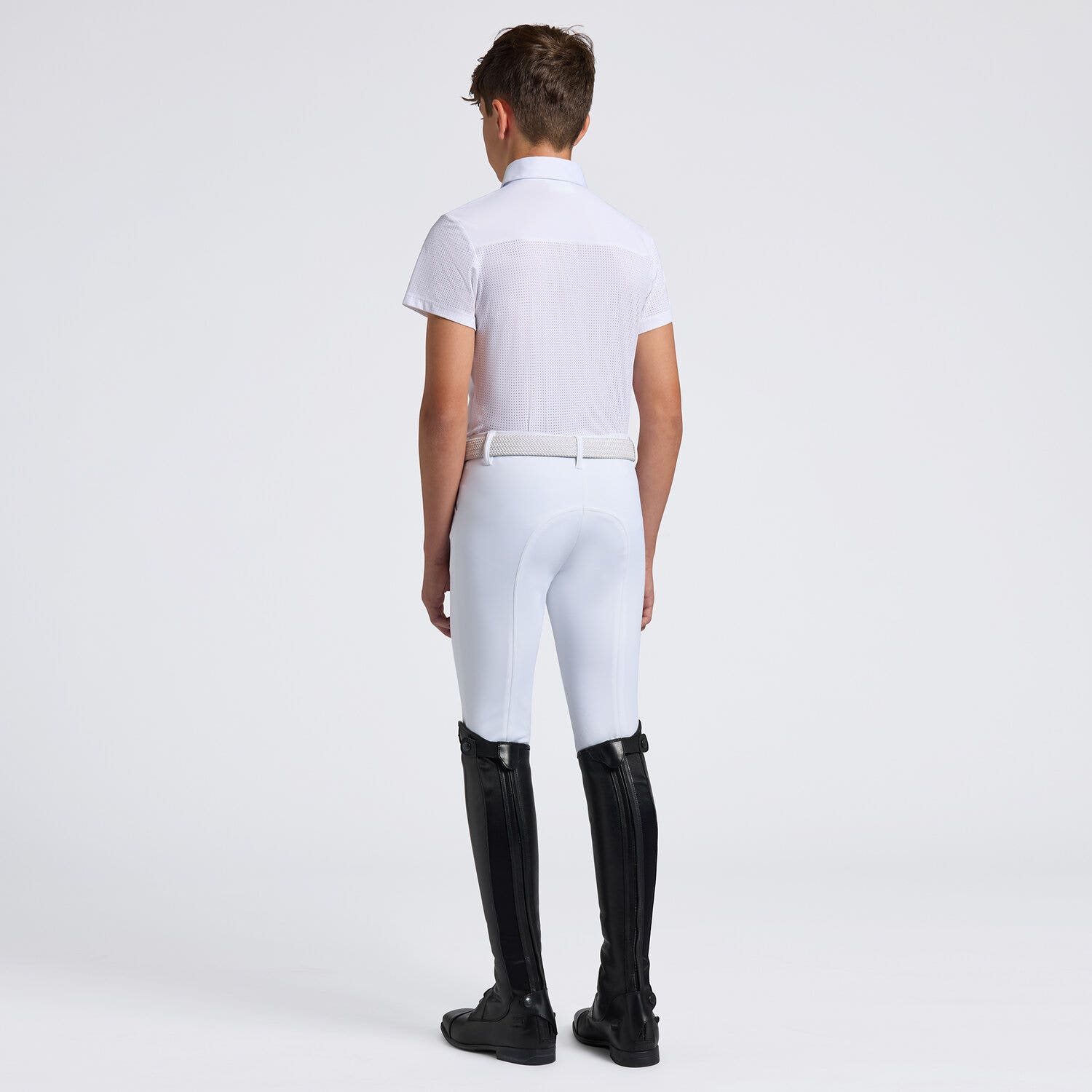 Cavalleria Toscana Cavalleria Toscana Boy's Competition Shirt WHITE/KNIT-2