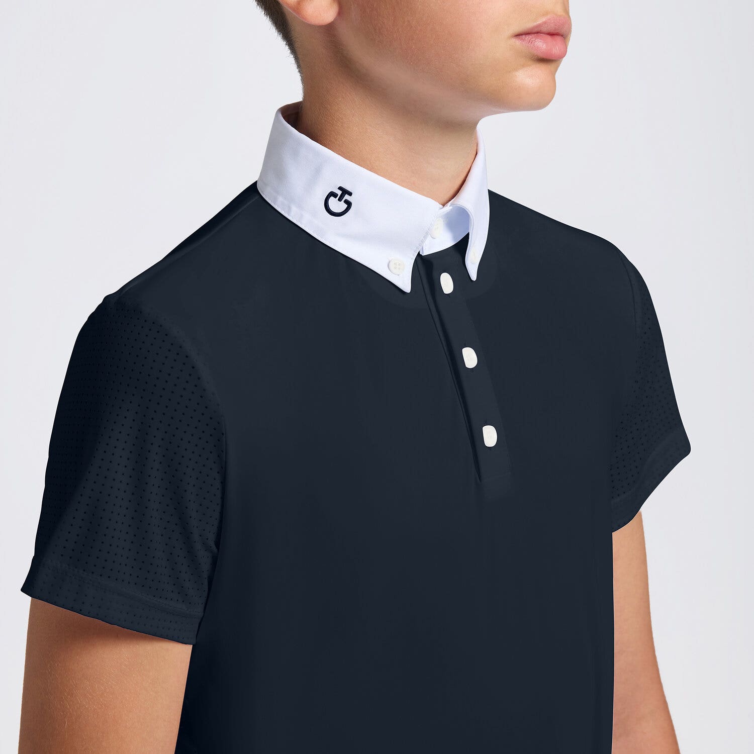 Cavalleria Toscana Cavalleria Toscana Boy's Competition Shirt NAVY-3