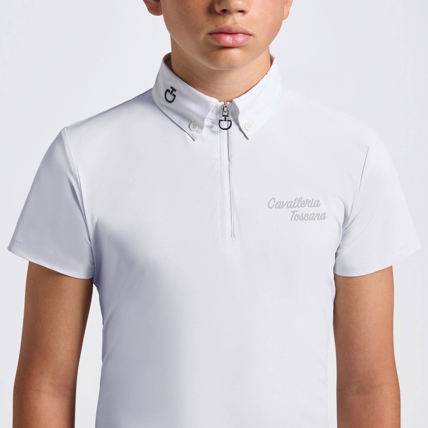 Cavalleria Toscana Cavalleria Toscana Boy's Competition Shirt WHITE-3