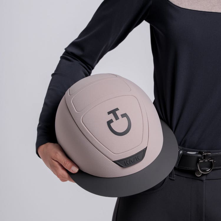 Wide-brim riding helmet