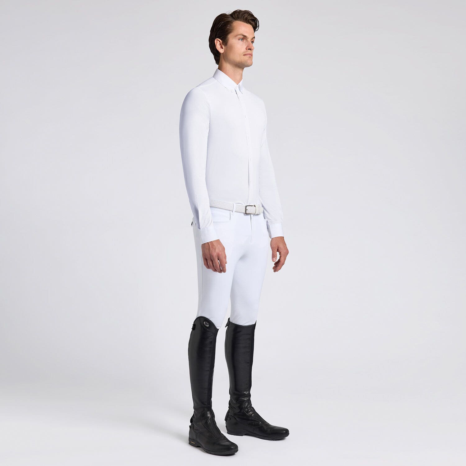 Cavalleria Toscana Cavalleria Toscana Men's Competition Shirt WHITE-1