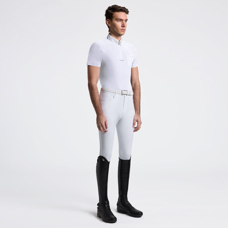 Cavalleria Toscana Men’s Short Sleeve Competition Shirt with Pocket