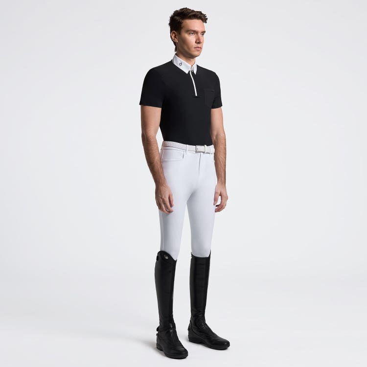 Cavalleria Toscana Men’s Short Sleeve Competition Shirt with Pocket