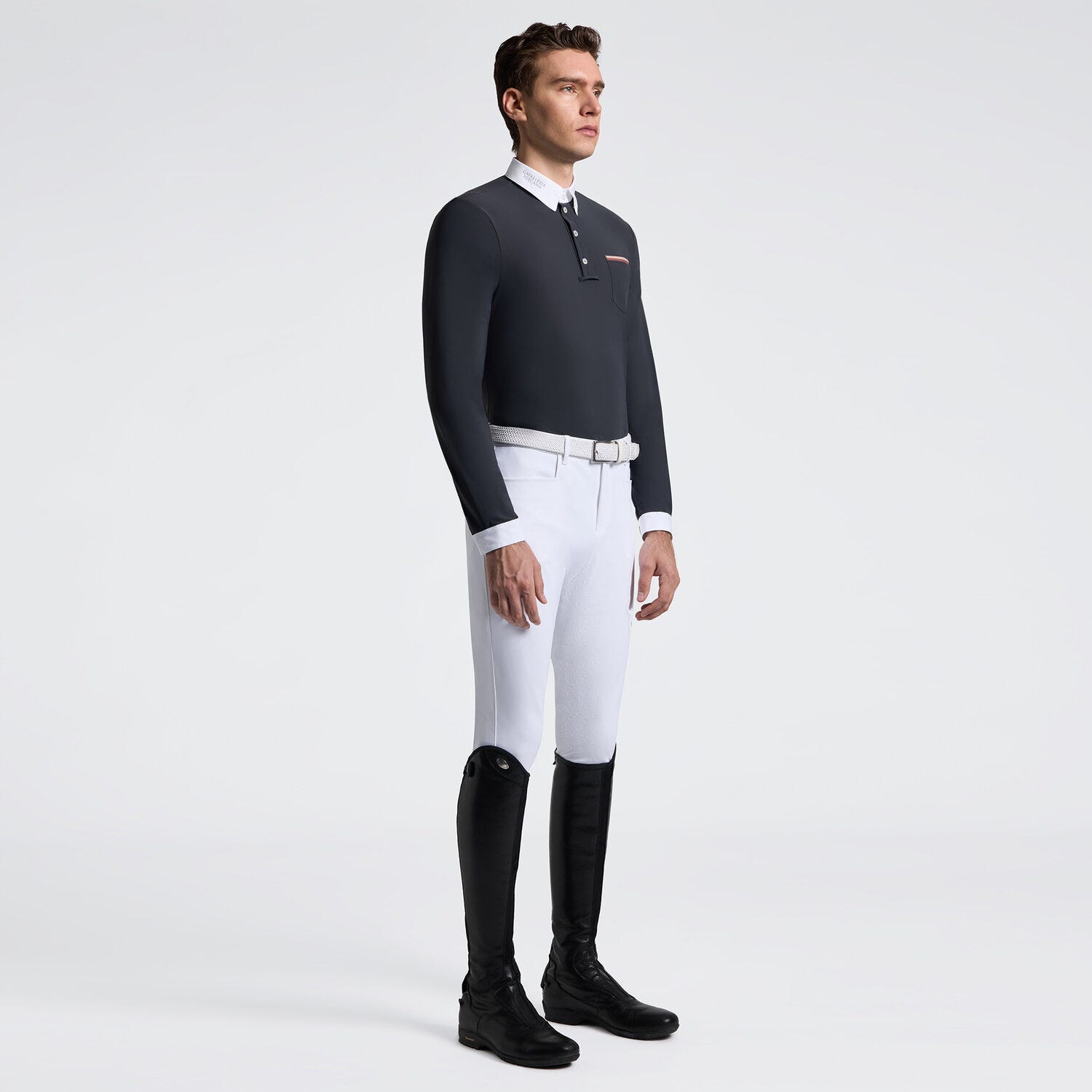 Men's Long Sleeve Riding Shirt with Pockets | Cavalleria Toscana