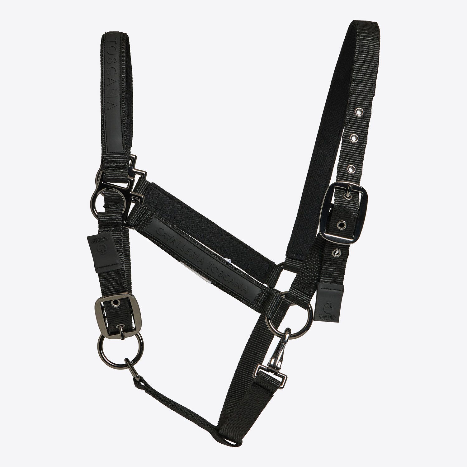 Cavalleria Toscana Cavalleria Toscana Halter with Lead Rope BLACK-1