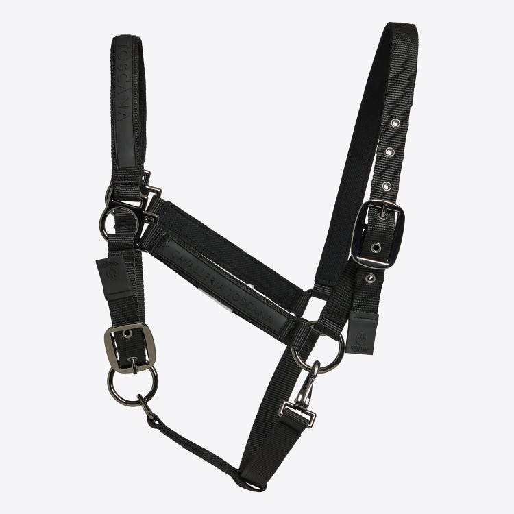 Cavalleria Toscana Cavezza Cavalleria Toscana con Fibbia e Corda BLACK-1