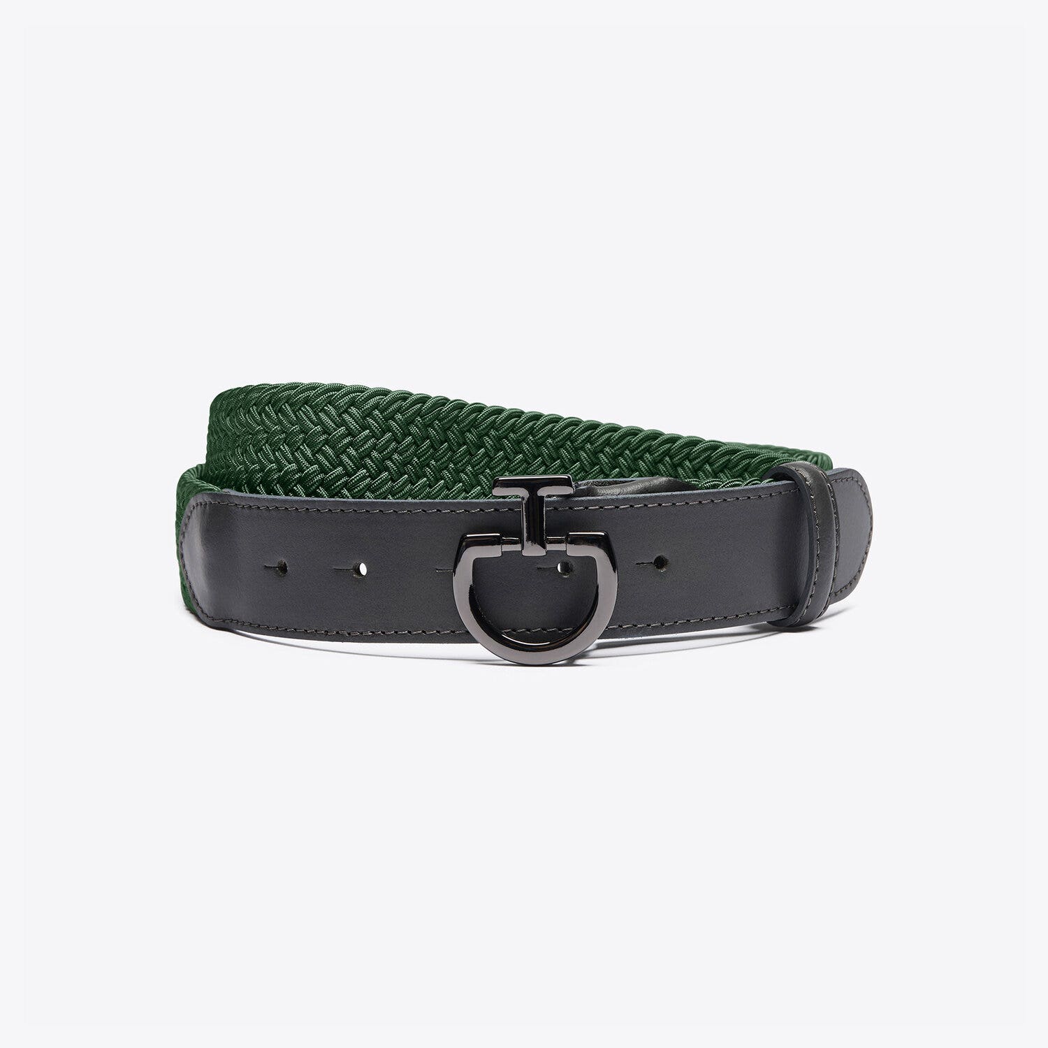 Cavalleria Toscana Cavalleria Toscana Men’s woven fabric belt JUNGLEGREEN/BLACK-1