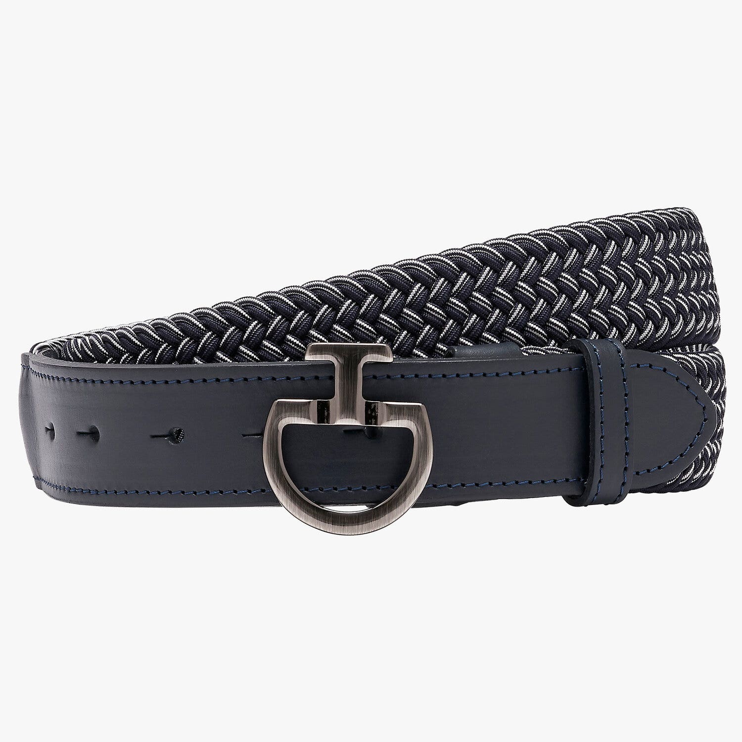 Cavalleria Toscana Men's elastic belt NAVY/LIGHT GREY-1