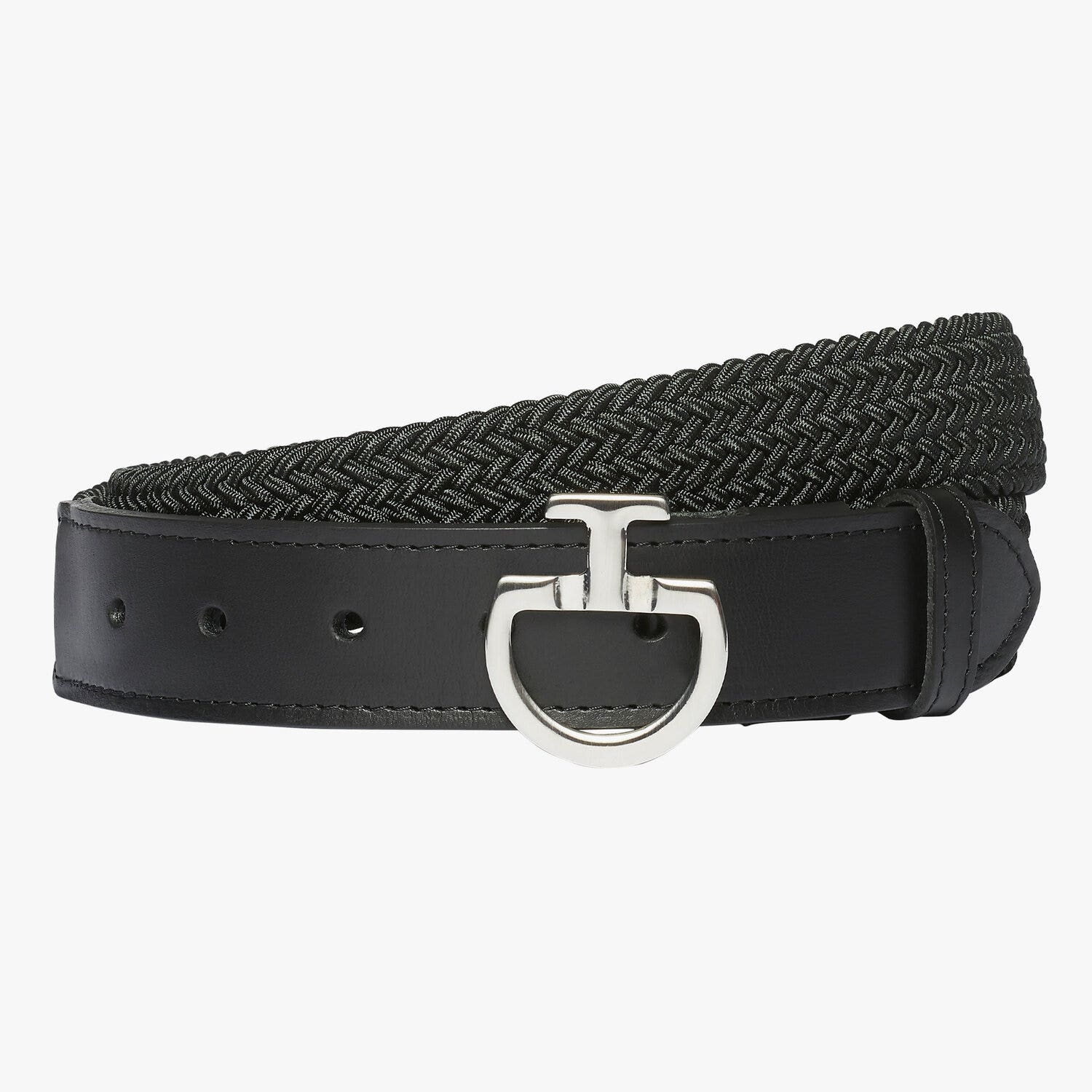 Cavalleria Toscana Cintura elasticizzata con fibbia logo GREY/BLACK-1