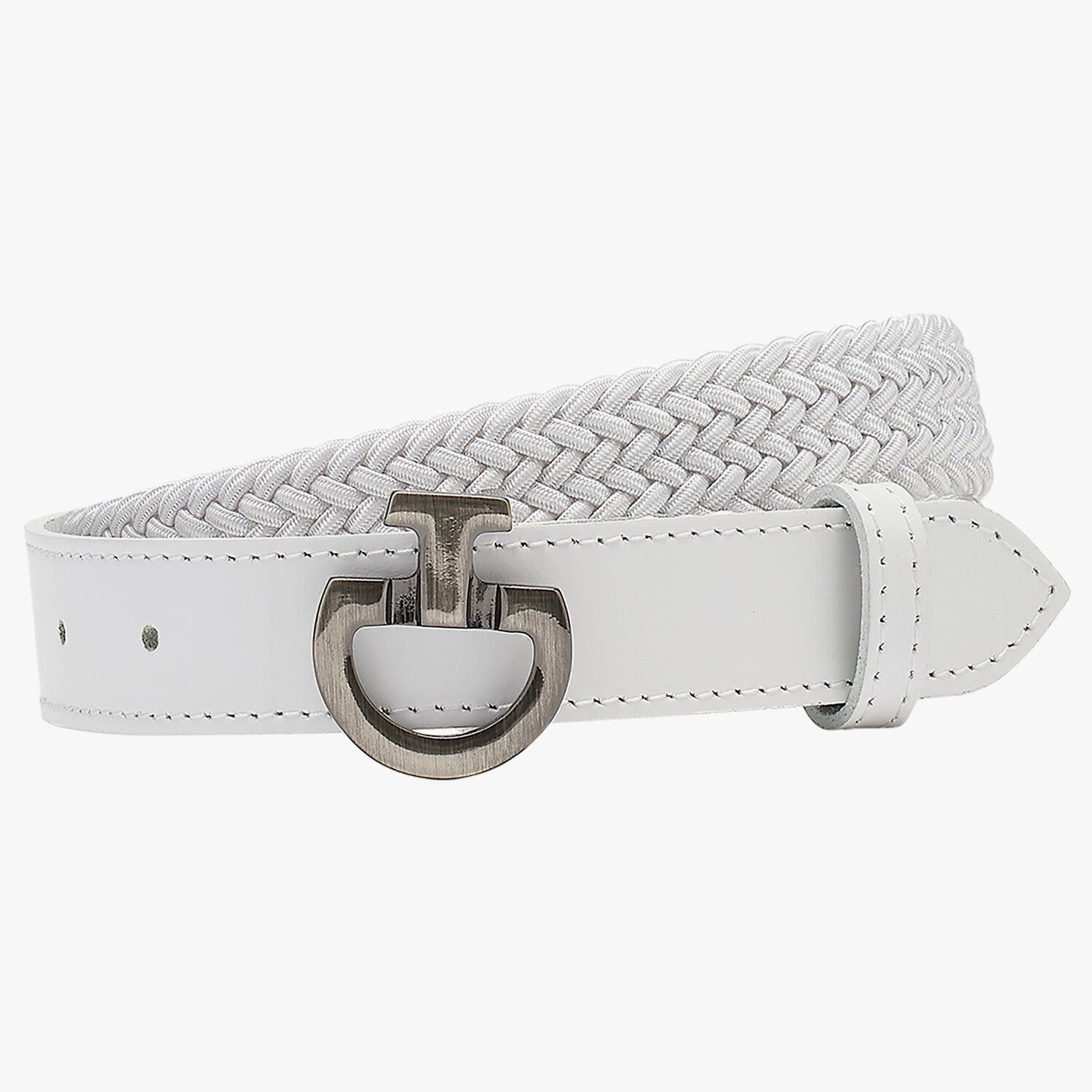 Cavalleria Toscana Cavalleria Toscana Unisex young rider belt WHITE-1
