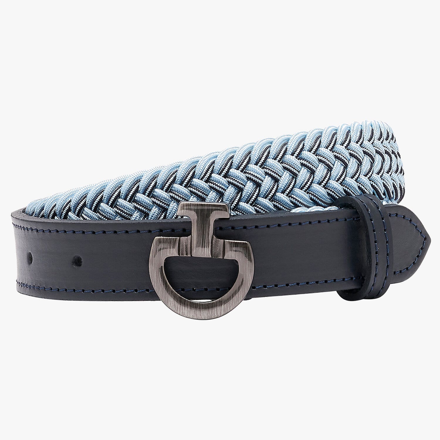Cavalleria Toscana Kid's CT elastic belt LIGHT BLUE / NAVY-1