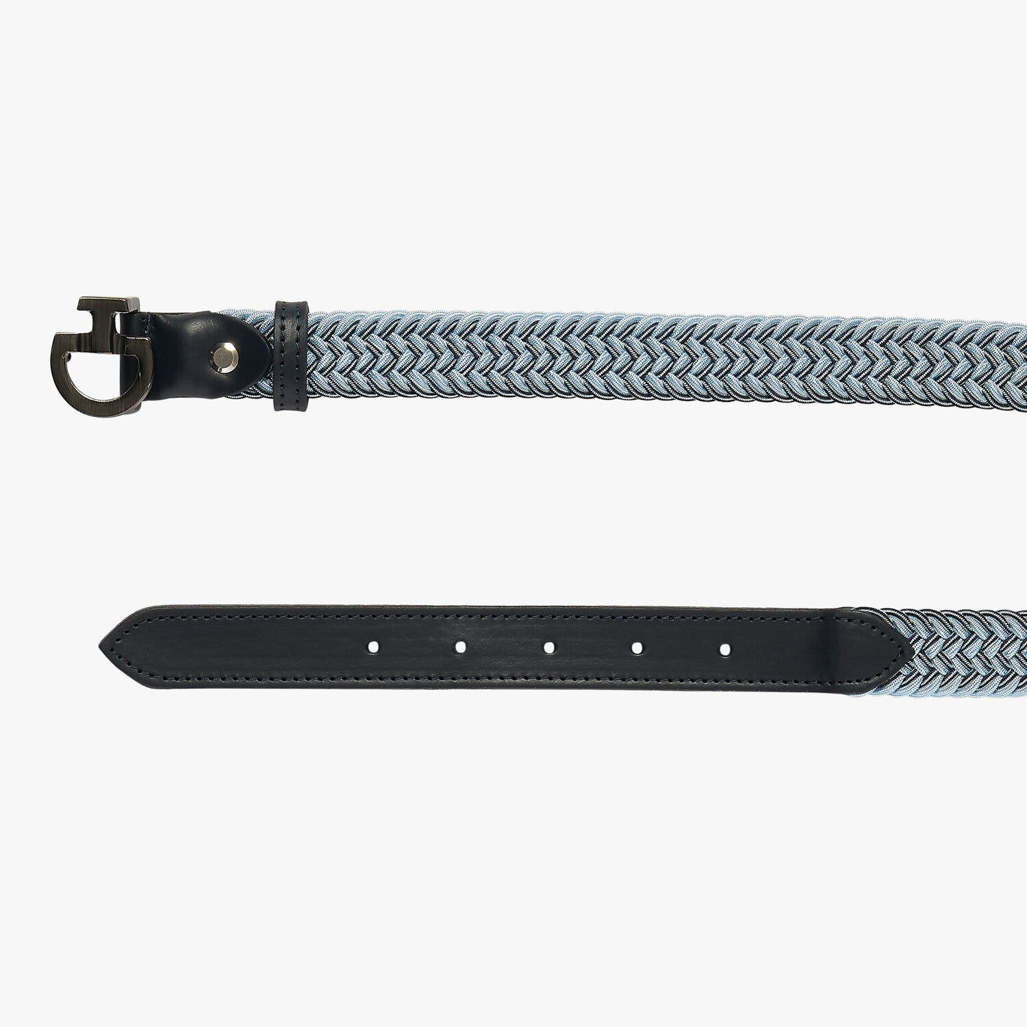 Cavalleria Toscana Kid's CT elastic belt LIGHT BLUE / NAVY-2