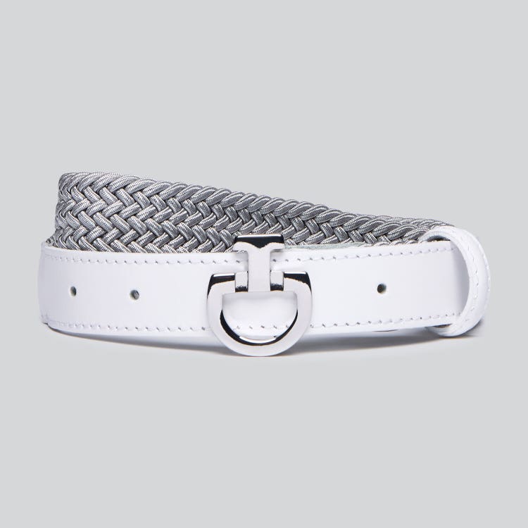 Cavalleria Toscana Unisex young rider belt LIGHT GREY/WHITE-1