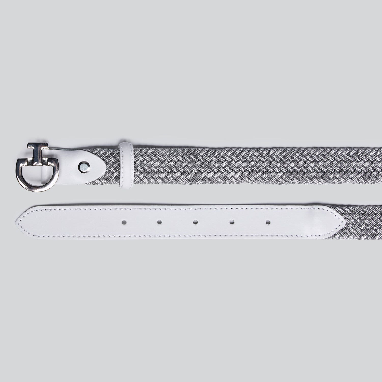 Cavalleria Toscana Unisex young rider belt LIGHT GREY/WHITE-2