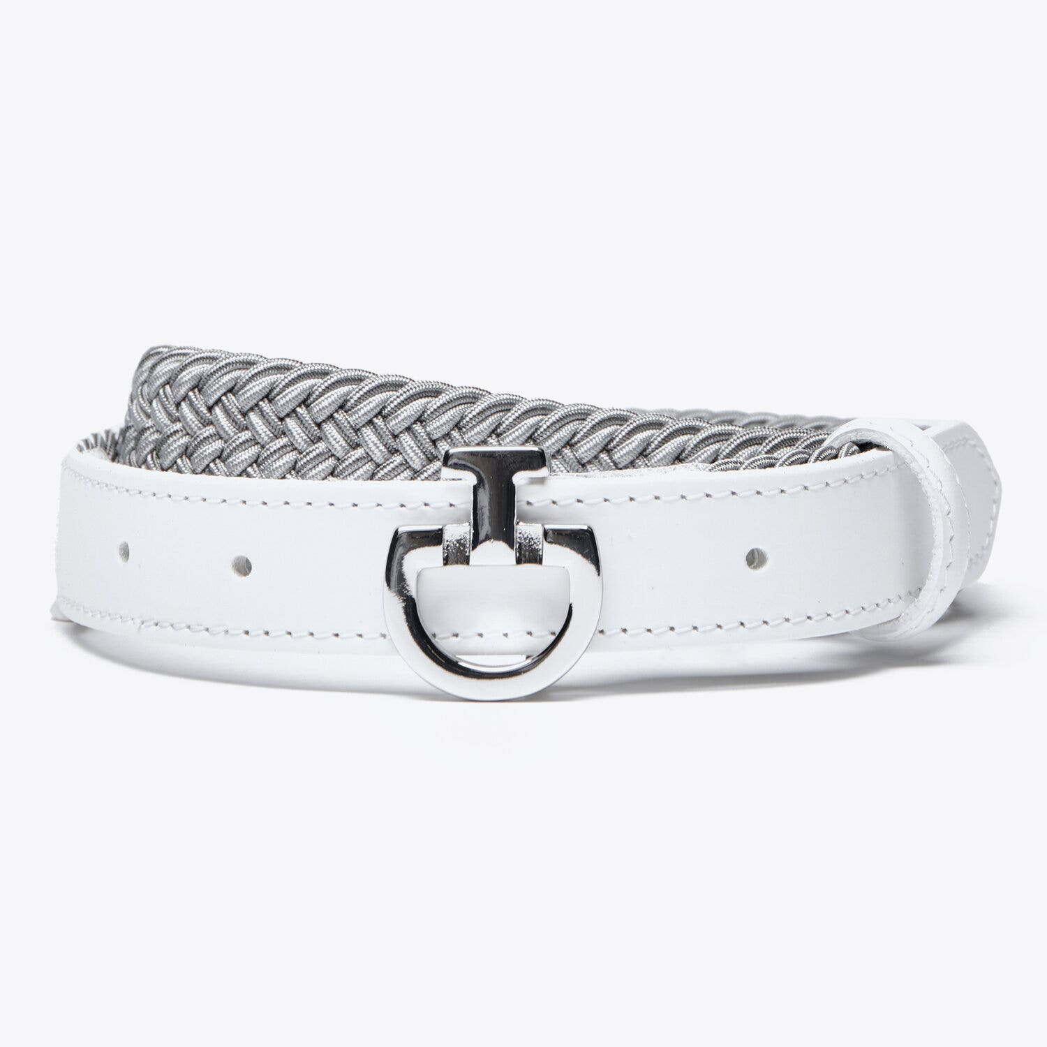 Cavalleria Toscana Children’s rayon belt GREY/WHITE-1