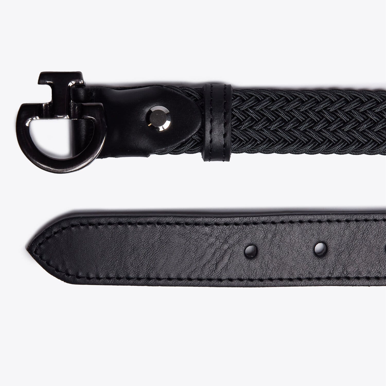 Cavalleria Toscana Children’s rayon belt DARK GREY/BLACK-2