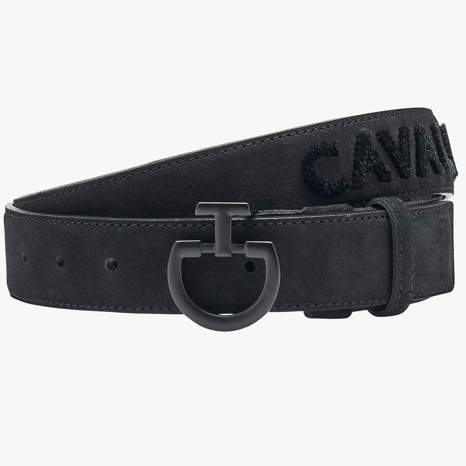 Cavalleria Toscana Women's Chamois Belt BLACK-1