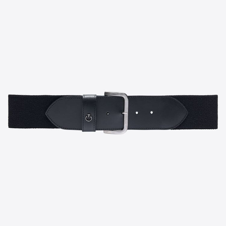 Cavalleria Toscana Cintura da donna in nastro elastico BLACK-1