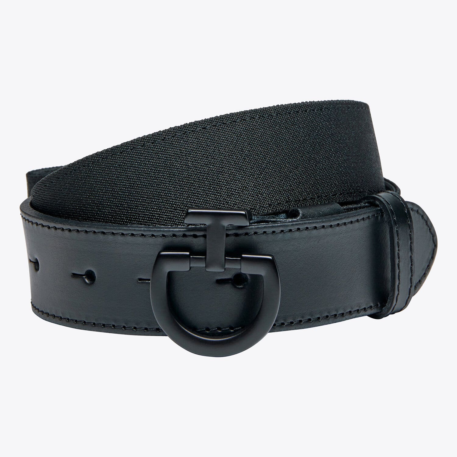 Cavalleria Toscana Men's Chamois Belt BLACK-1