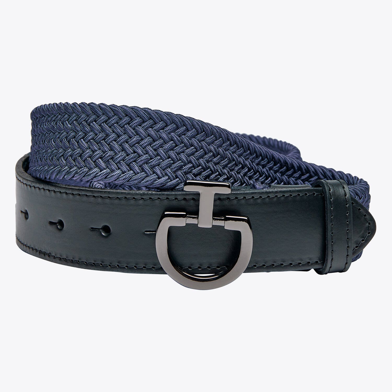 Cavalleria Toscana Stretch belt for men ATLANTIC BLUE / BLACK-1