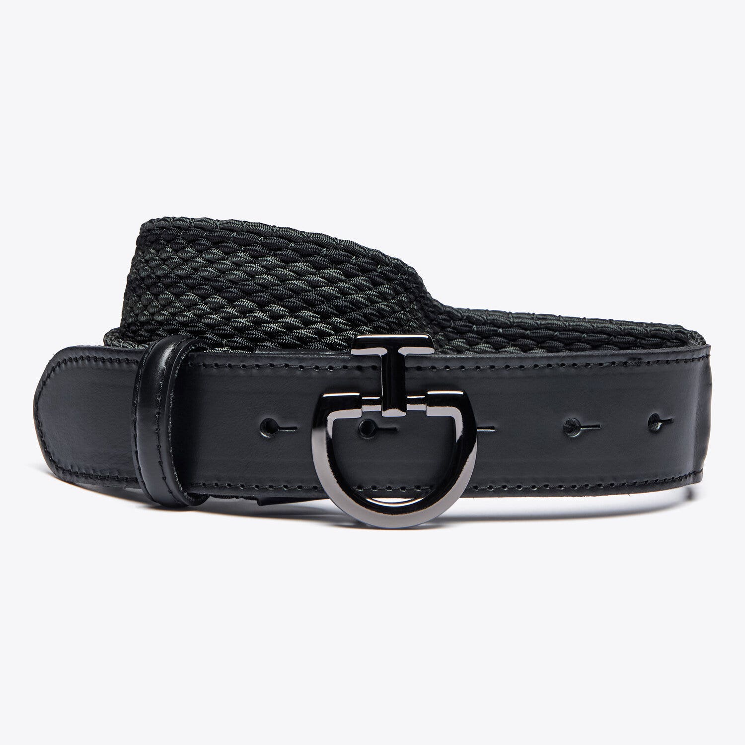 Cavalleria Toscana CT Woman Elastic Belt BLACK/DARK GREY-1