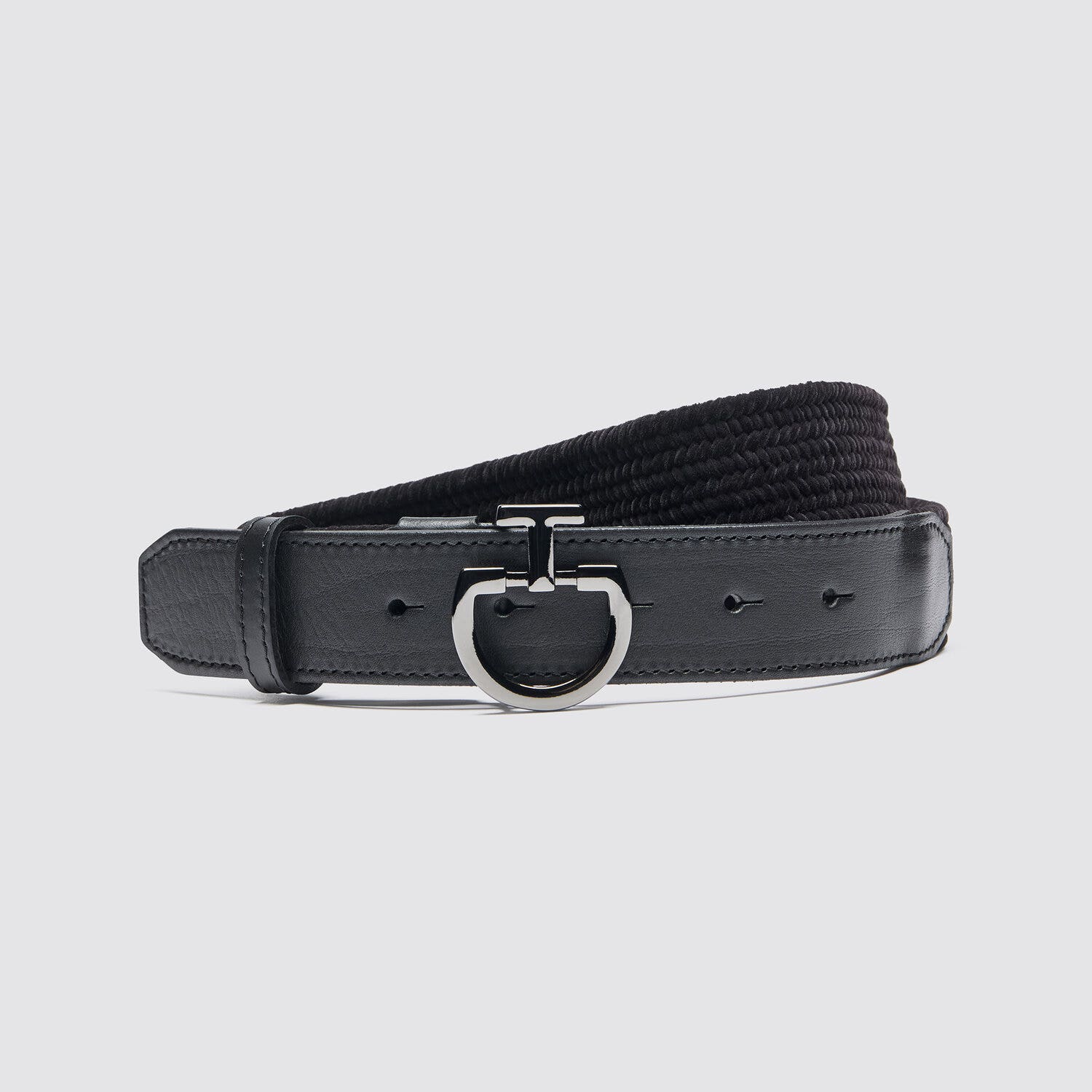 Cavalleria Toscana Women's velvet belt BLACK-1
