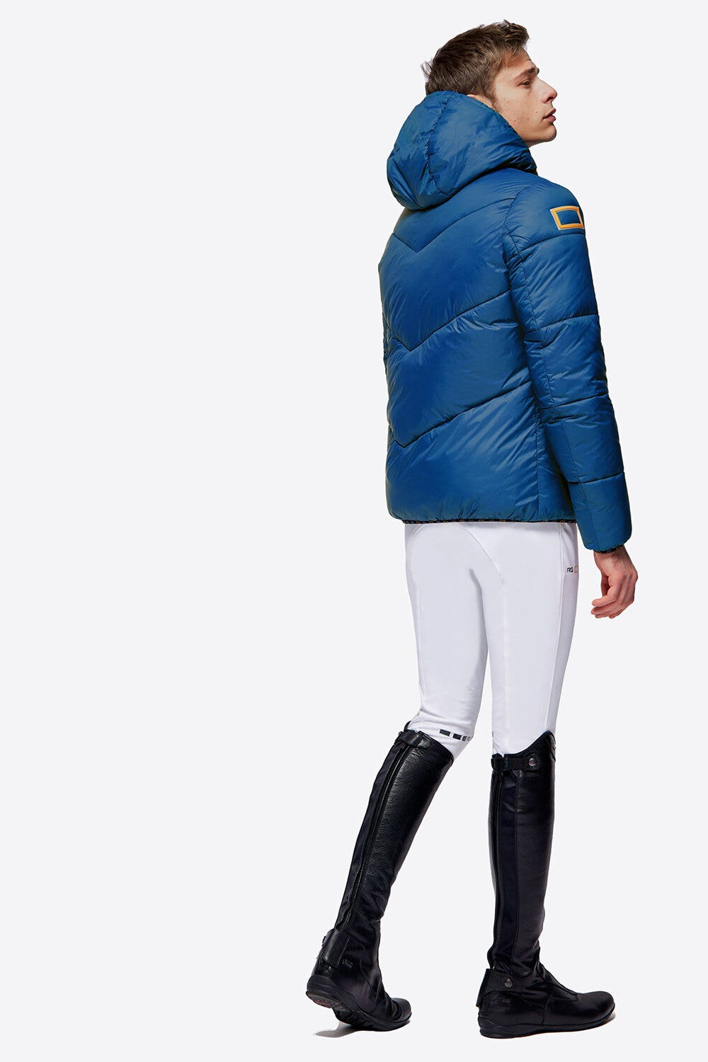 Rider's Gene Men’s quilted nylon puffer jacket CLASSIC BLUE-2