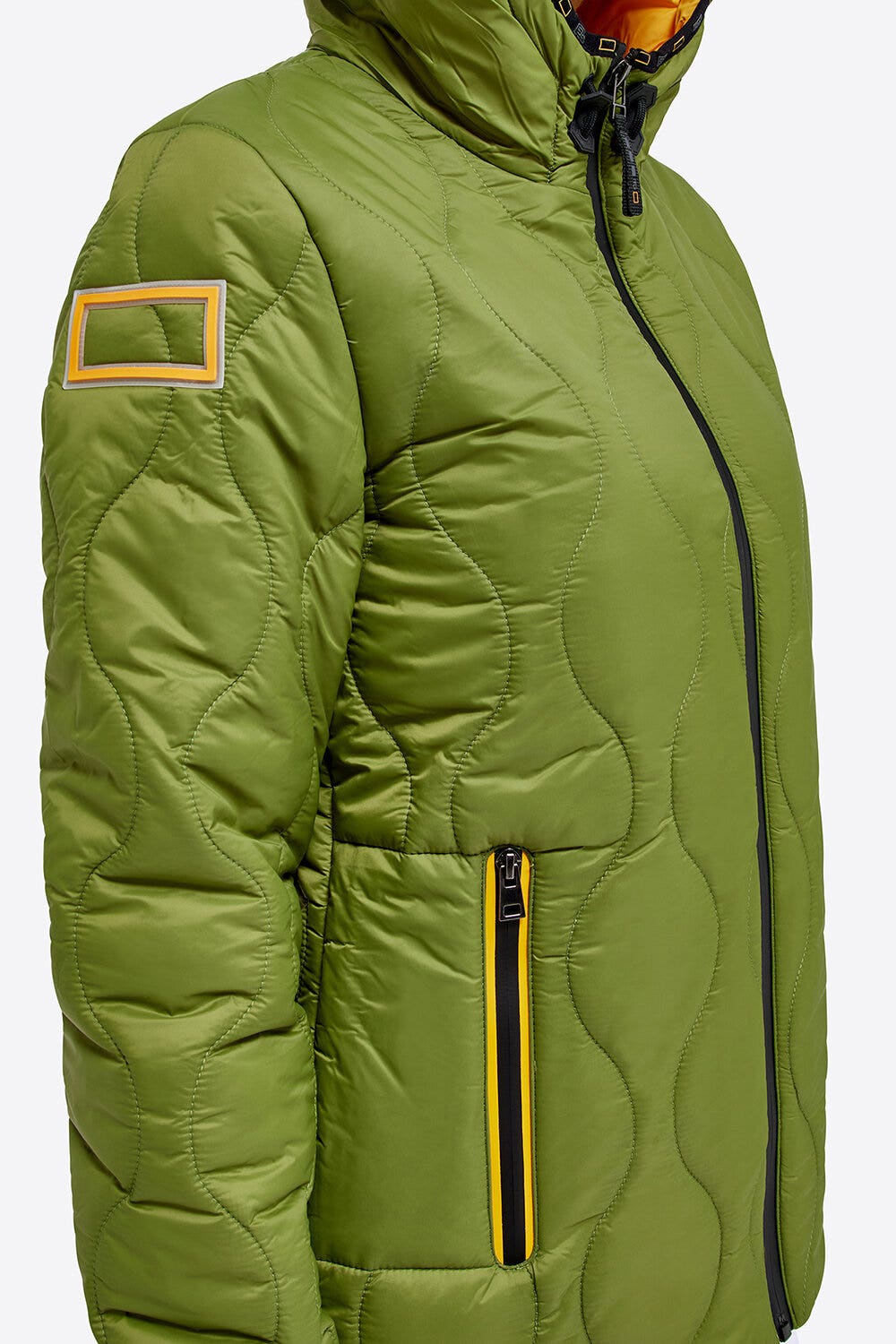 Rider's Gene Women’s quilted nylon puffer jacket FOREST GREEN-7