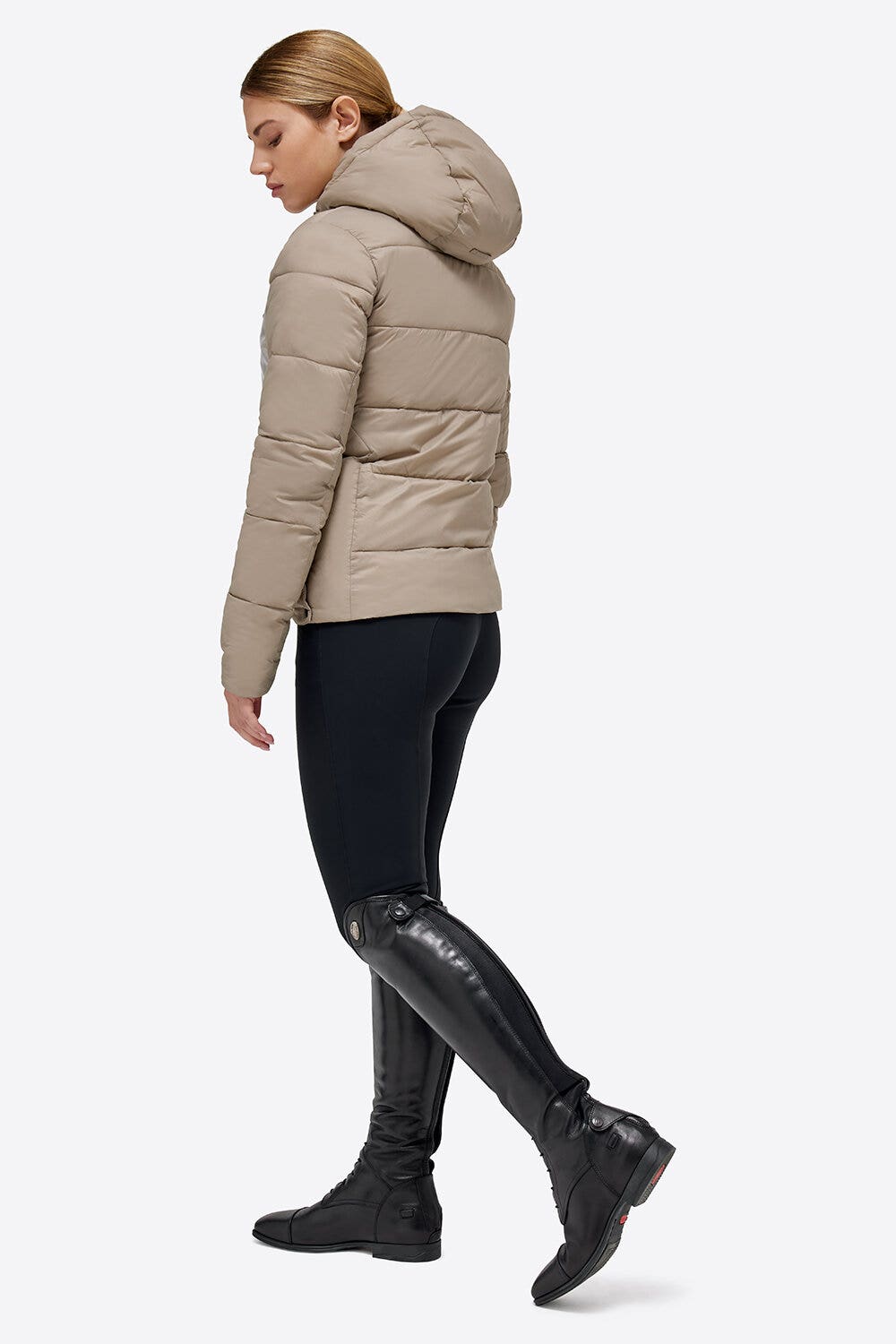 Rider's Gene RG Nylon Quiulted Hooded Puffer Jacket 1005 HAZELNUT-2