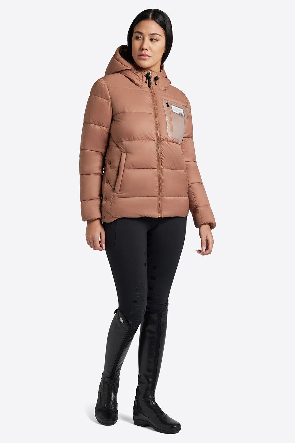 Rider's Gene Rider's Gene Nylon Quiulted Hooded Puffer Jacket 4E00-2