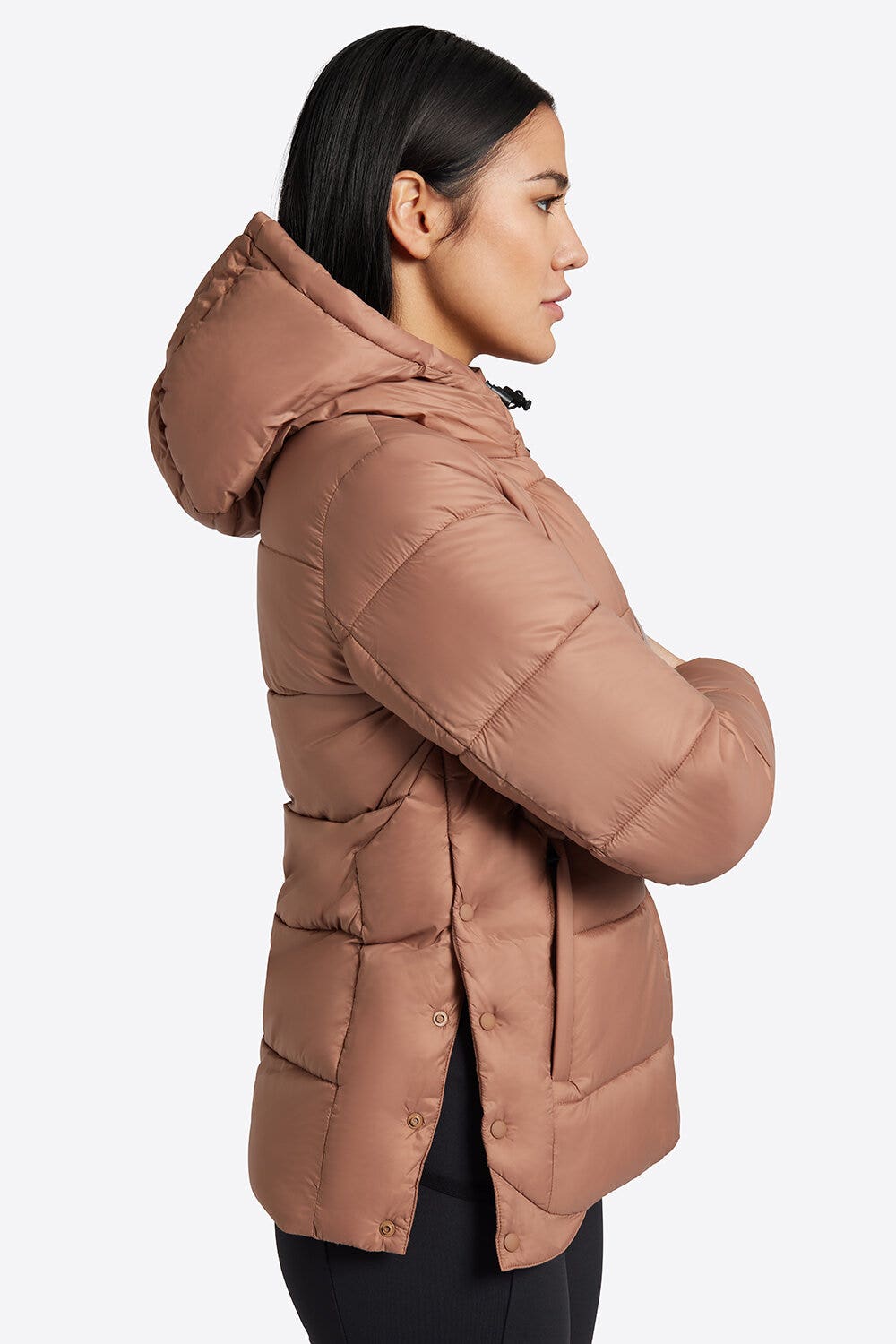 Rider's Gene Rider's Gene Nylon Quiulted Hooded Puffer Jacket 4E00-6