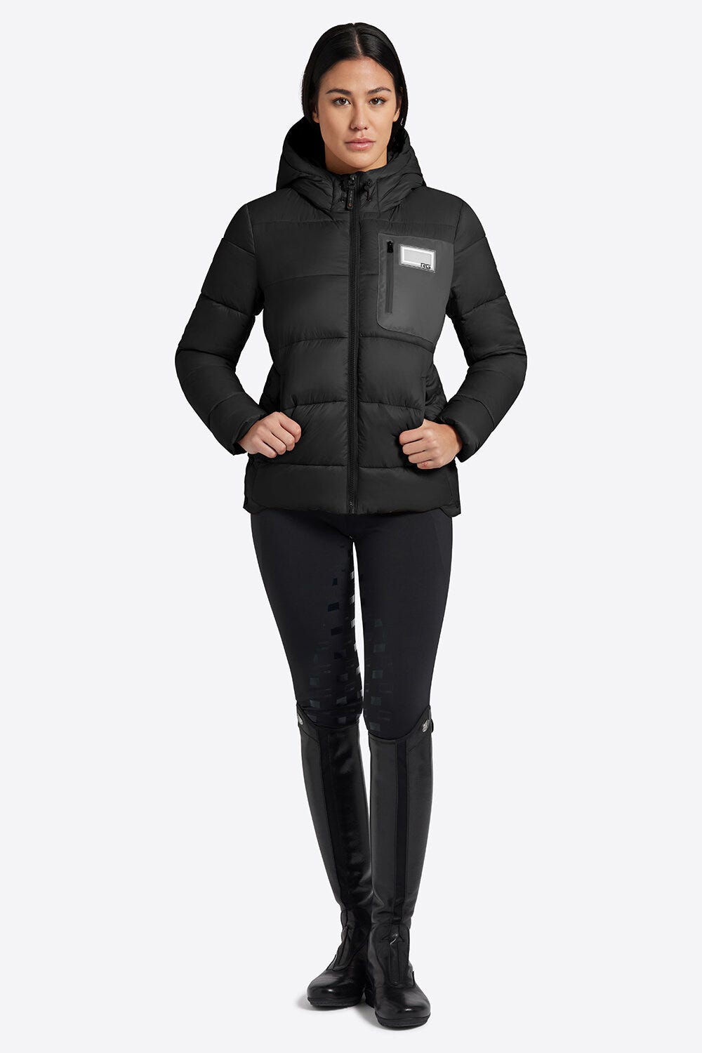 Rider's Gene Nylon Quiulted Hooded Puffer Jacket