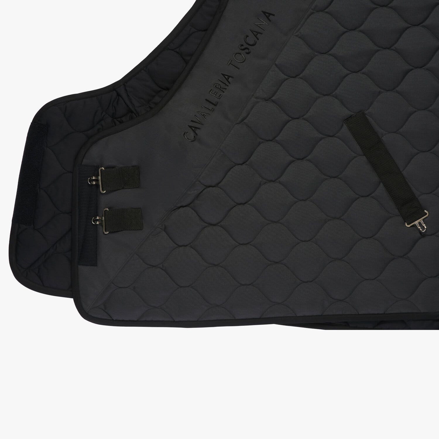 Cavalleria Toscana Quilted stable rug 250gr DARK GREY/BLACK-2