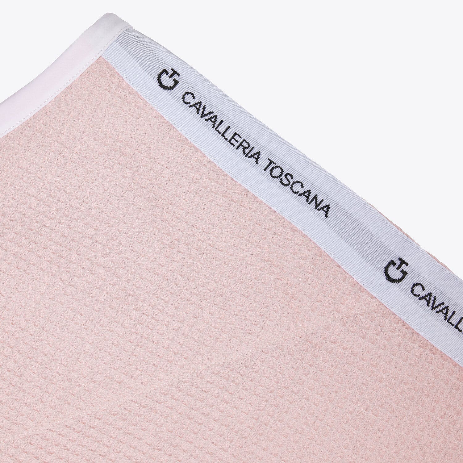 Cavalleria Toscana CT waffle rug PALE MAUVE / WHITE-3