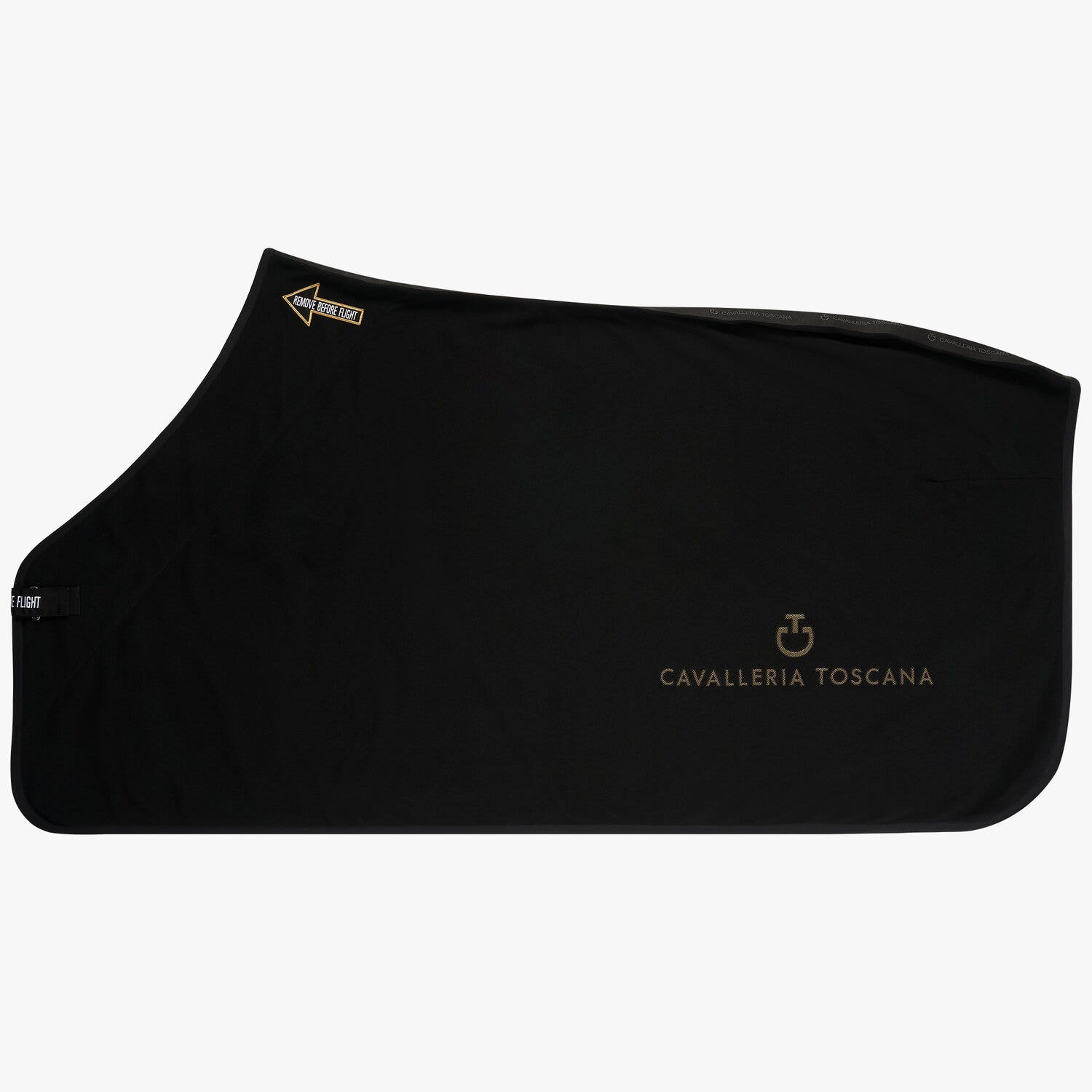 Cavalleria Toscana Lightweight fleece rug REVO BLACK/GOLD-1