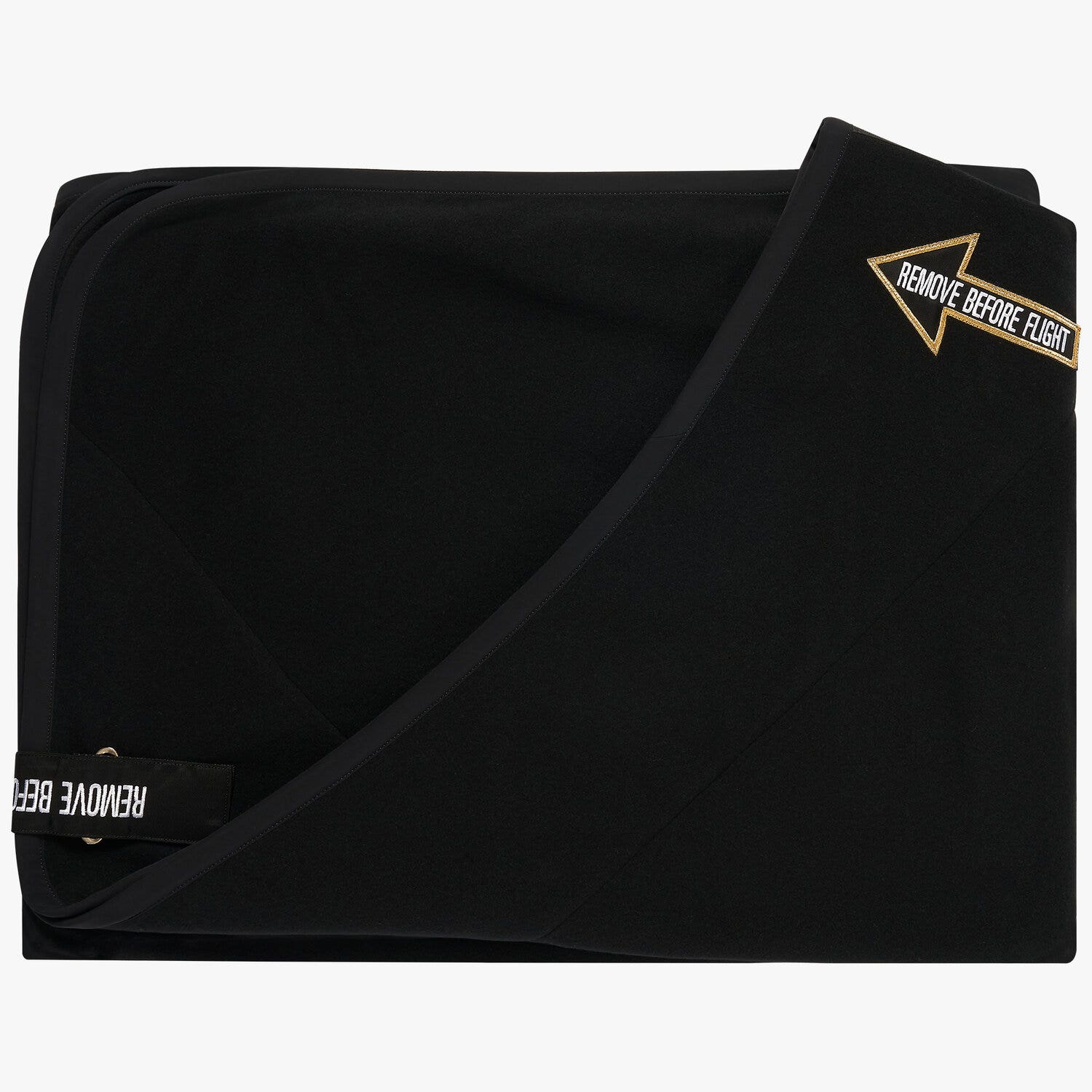 Cavalleria Toscana Lightweight fleece rug REVO BLACK/GOLD-2