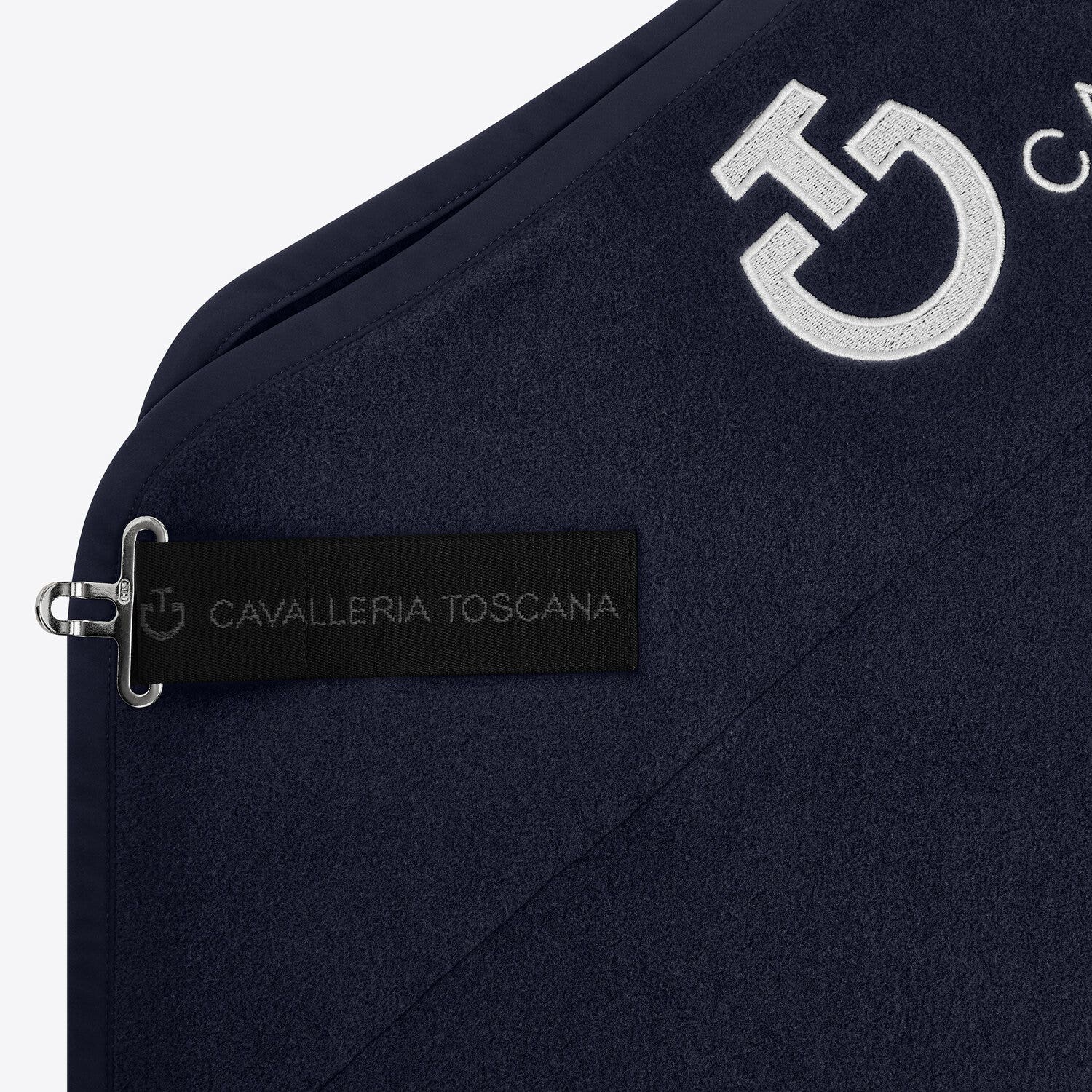 Cavalleria Toscana Cavalleria Toscana Logo Fleece Rug NAVY-2