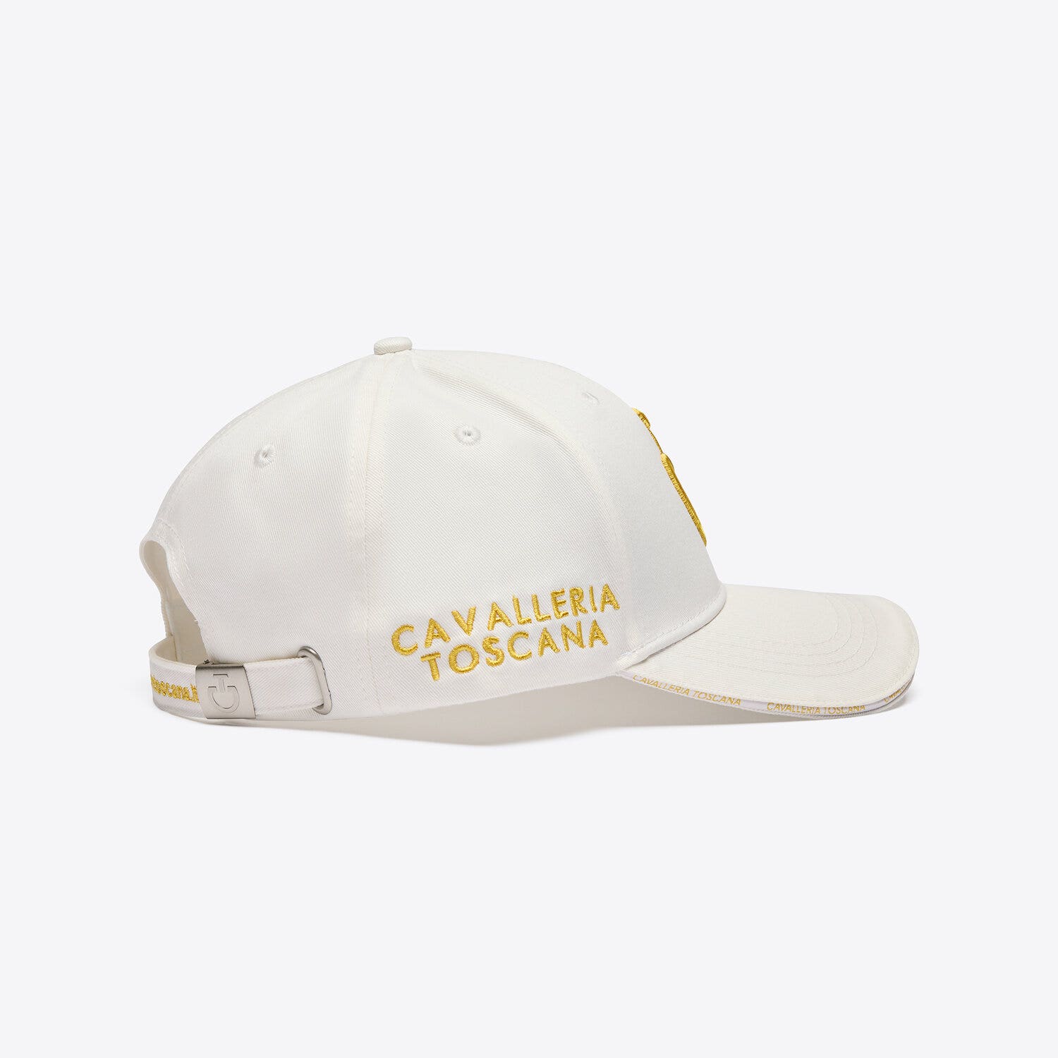 Cavalleria Toscana Cavalleria Toscana Cotton baseball cap with an embroidered logo 012H BIANCO/GIALLO-2