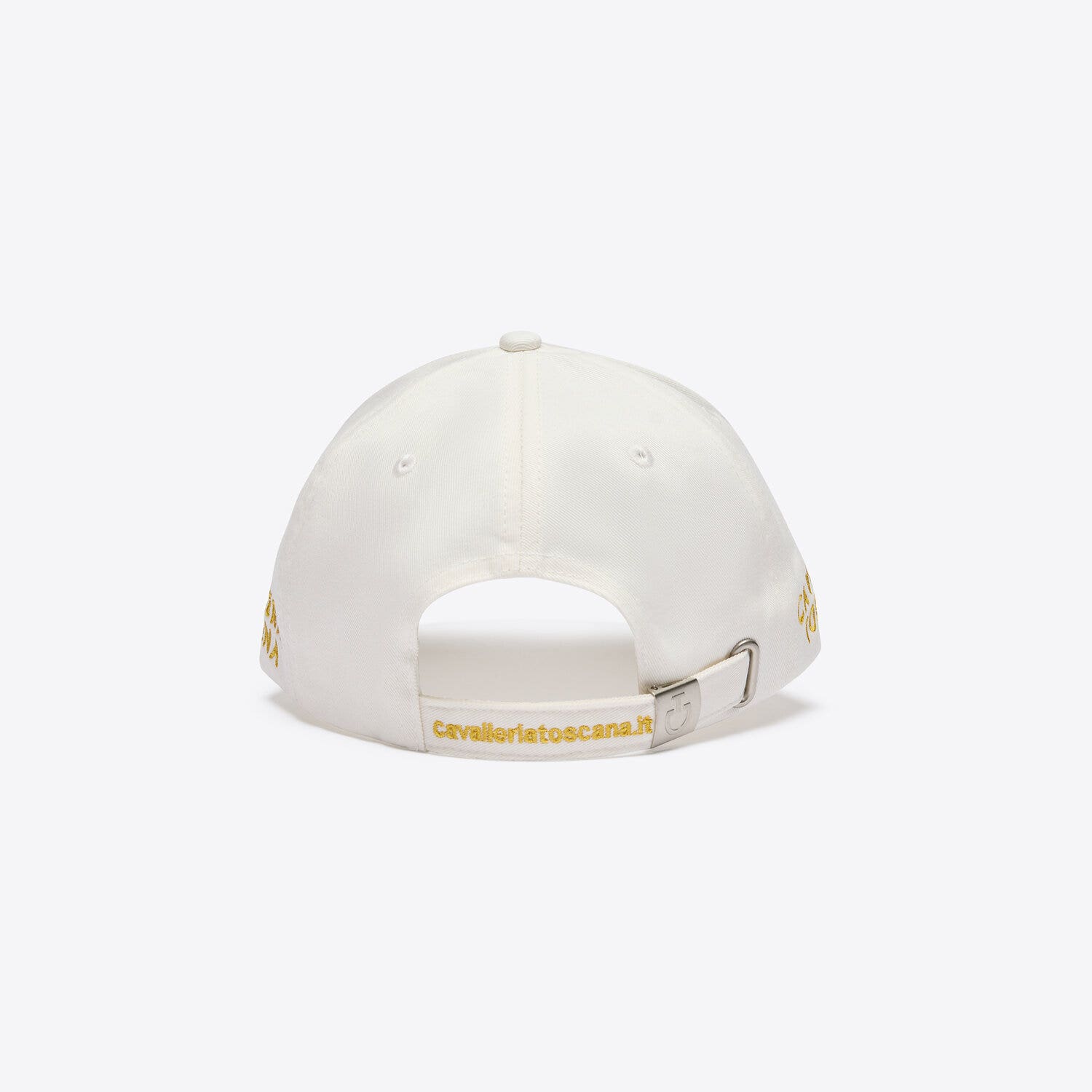 Cavalleria Toscana Cavalleria Toscana Cotton baseball cap with an embroidered logo 012H BIANCO/GIALLO-3