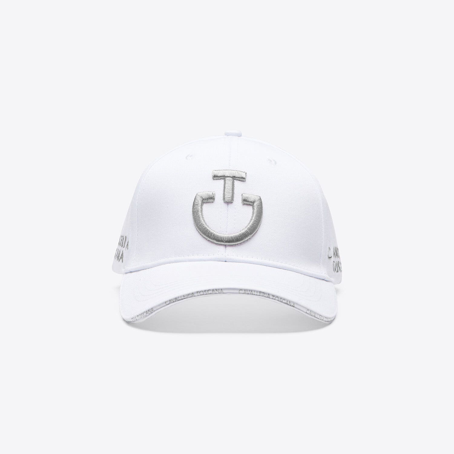 Cavalleria Toscana Cavalleria Toscana Cotton baseball cap with an embroidered logo WHITE/BELGIAN BLOCK-1