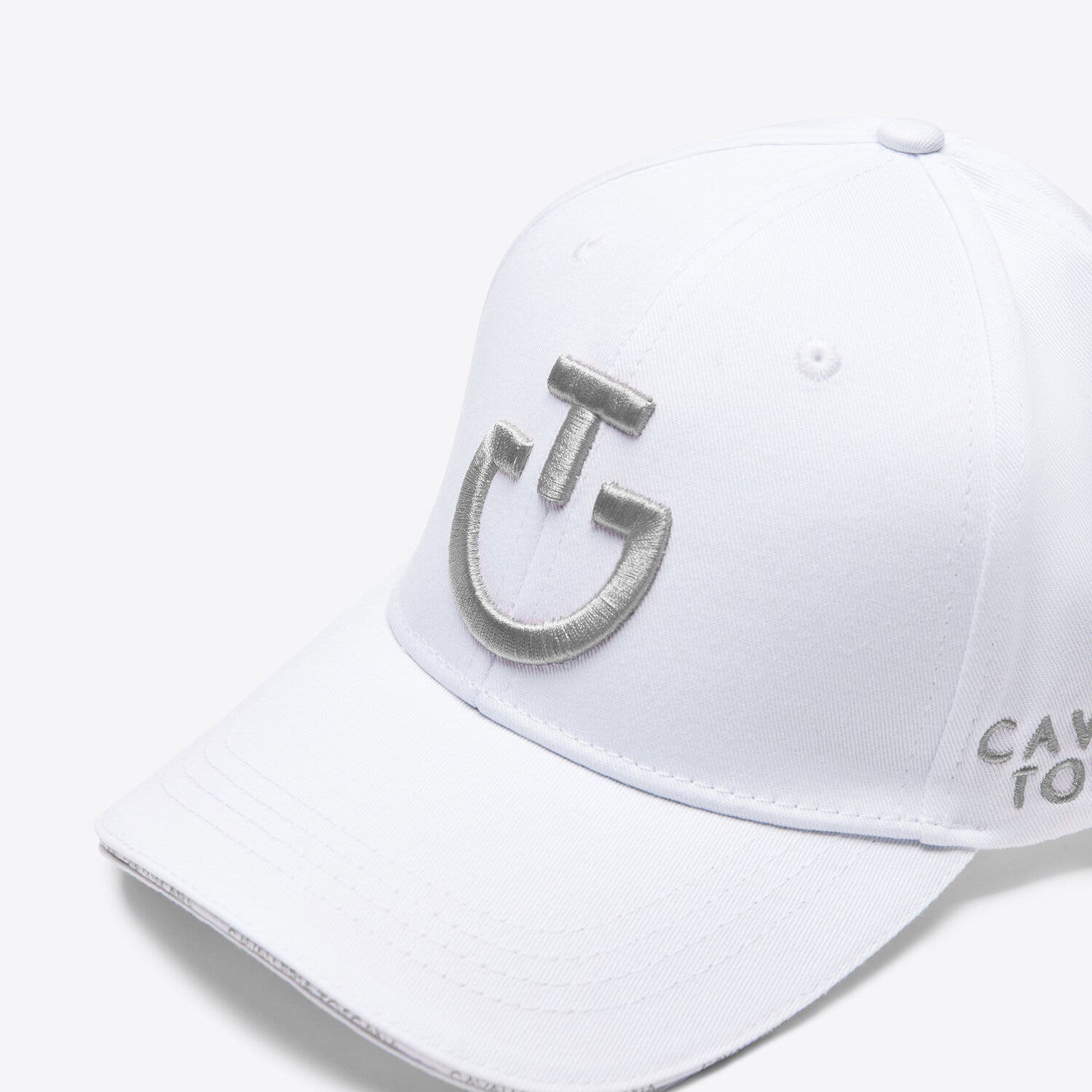 Cavalleria Toscana Cavalleria Toscana Cotton baseball cap with an embroidered logo WHITE/BELGIAN BLOCK-4