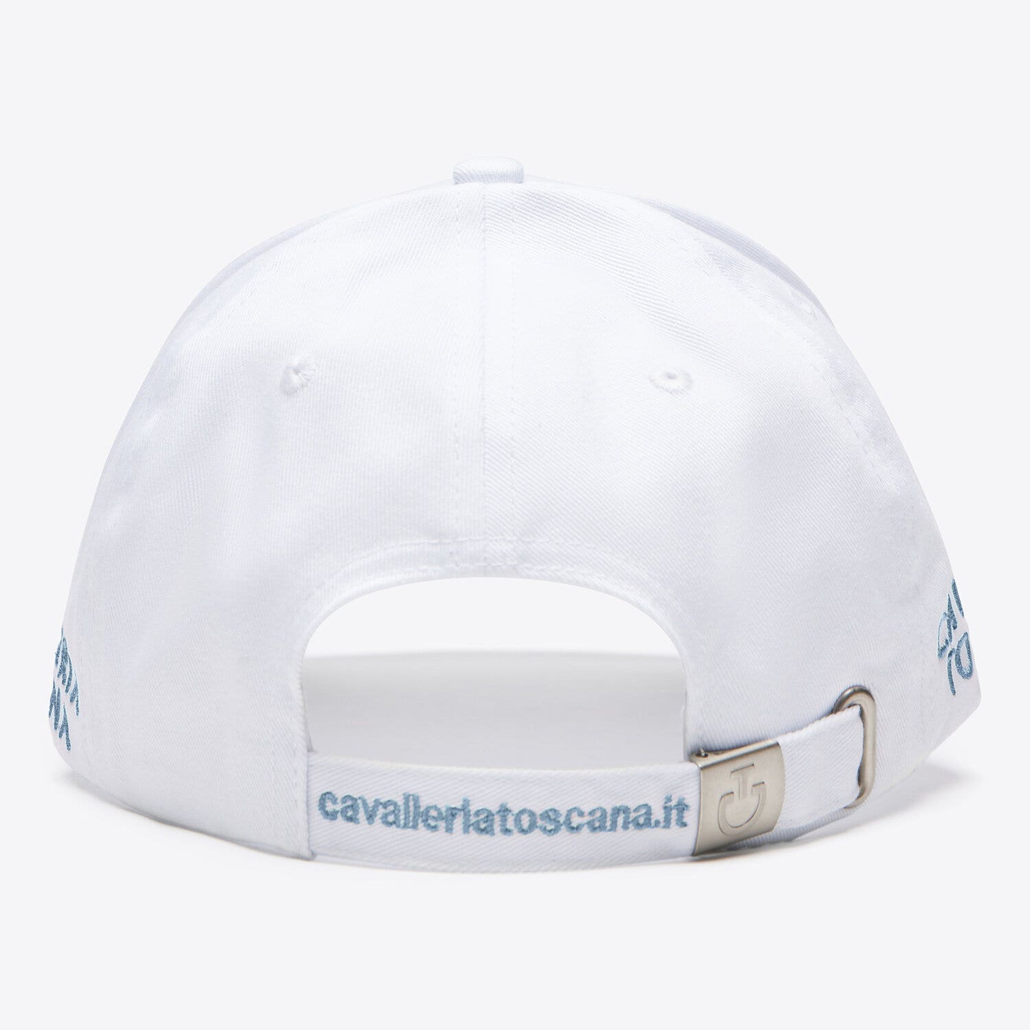 Cavalleria Toscana Cavalleria Toscana Cotton baseball cap with an embroidered logo WHITE/BLUE FOG-3