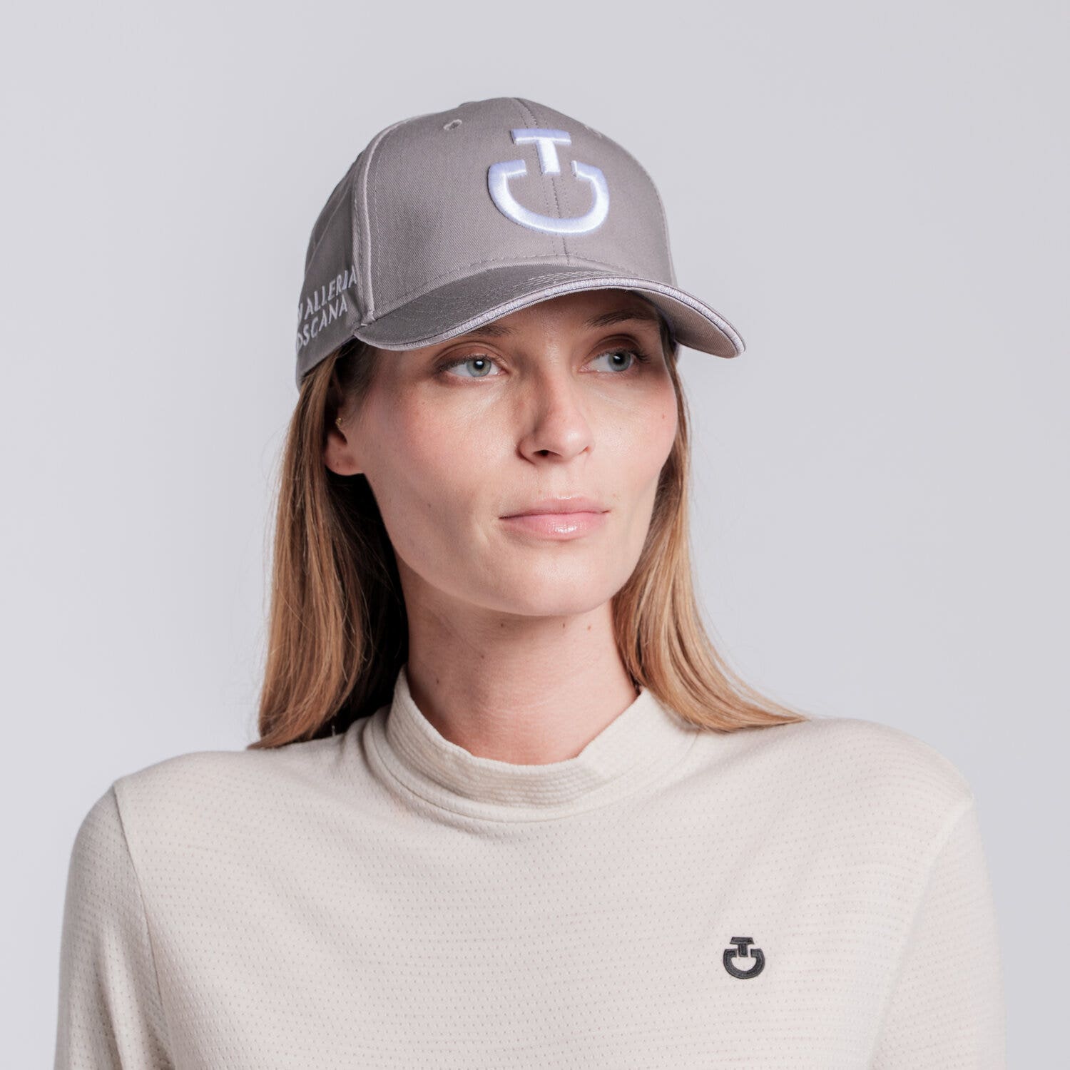 Cavalleria Toscana Cotton cap with embroidered logo CIPRIA/WHITE-1